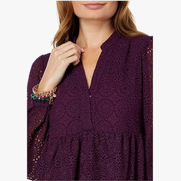 Lilly Pulitzer Winona long sleeve Eyelet Swing Dress - Picture 3 of 16